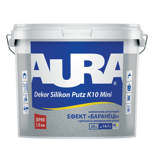 Силиконовая штукатурка Aura Dekor Silikon Putz K10 Mini (Е0000002183) - фото