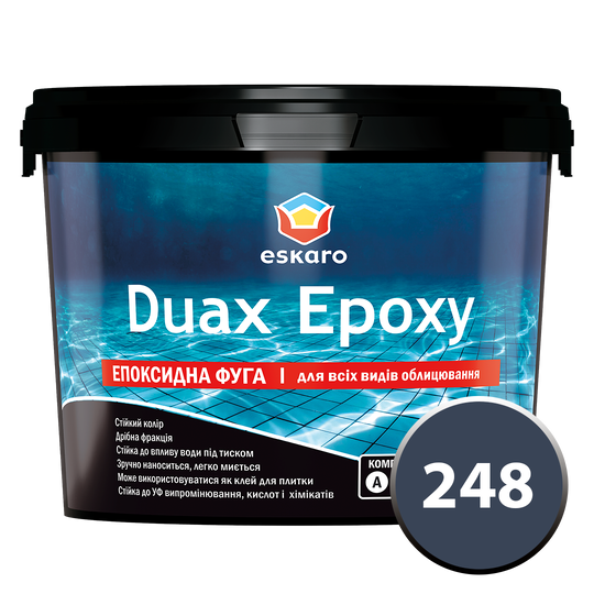 Фуга Duax Epoxy №248 (графітово-сірий) 2 кг (00000044020) - фото