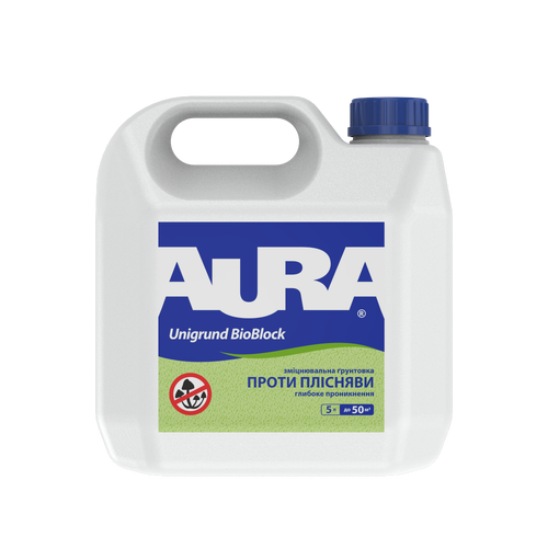 Антицвілева ґрунтовка AURA Unigrund BioBlock 5L (00000042085) - фото