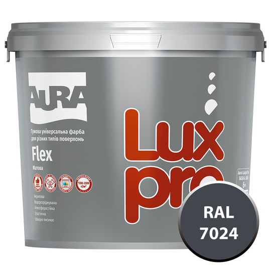 Фарба Aura Luxpro Flex (RAL 7024 Графітовий) 6кг (Е0000001758) - фото